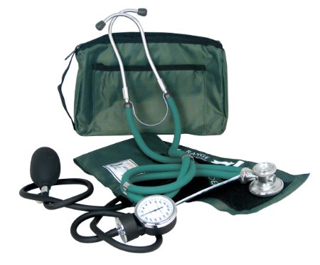 Dixie EMS Blood Pressure and Sprague Stethoscope Kit, Green
