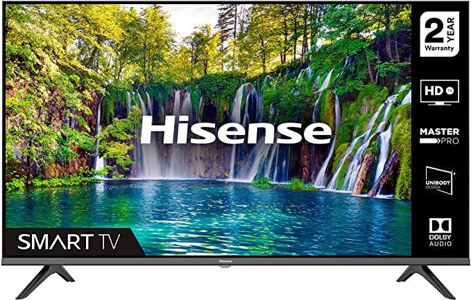 HISENSE 32A5600FTUK 32-inch Full HD 1080P Smart TV with dbx-tv Sound, WiFi, USB Playback, Netflix, Freeview play (2020 series), Black