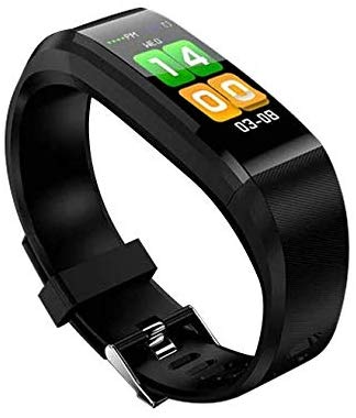 Pentagon Fit Fitness Tracker, Smart Watch with Heart Rate Monitor for Women, Men & Kids. Waterproof Band with Activity & Sleep Monitor, Step Tracker & Calorie Counter, Pedometer (Pentagon Black)