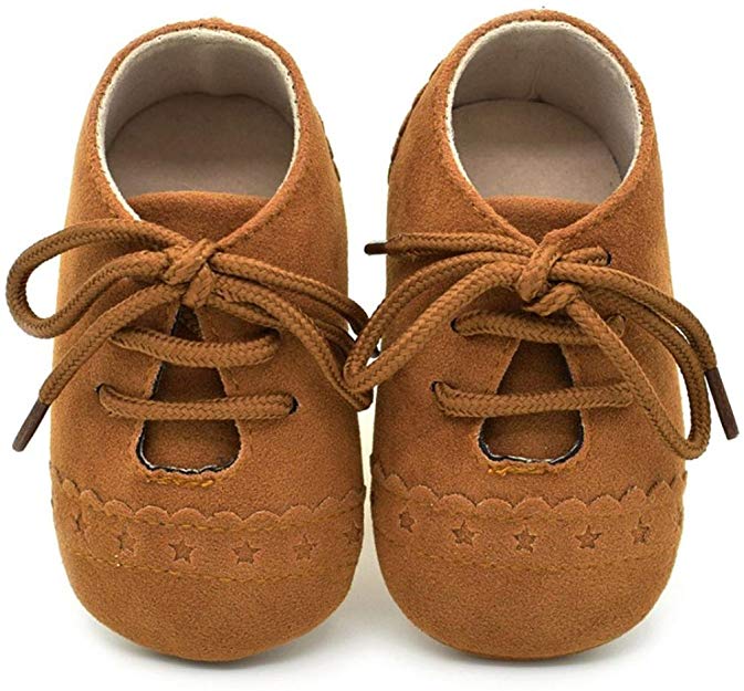 Voberry Baby Girl Boys Lace Up Sneakers Soft Soled Anti-Slip Toddler Shoes