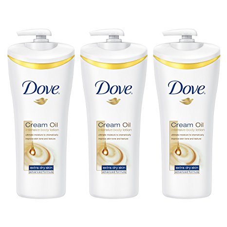 Dove Body Lotion, Cream Oil Intensive 13.5 oz, 3 Count