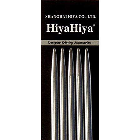 HiyaHiya Double Point 8-inch (20cm) Steel Knitting Needles (Set of 5); Size US 0000 (1.2mm) HISTDP8-4-0