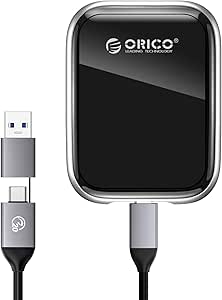 ORICO 2TB Portable SSD Up to 2000MB/s External Solid State Drive, USB 3.2 Gen 2x2 20Gbps with 2 in 1 USB C Cable, Compatibility with MacBook, iPad, iPhone 15, PSSD - A20