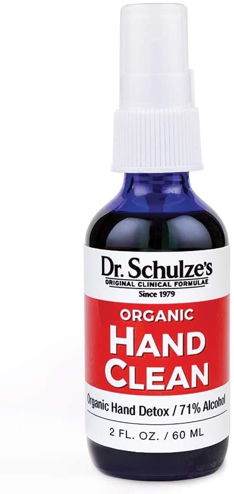 Dr. Schulze's Hand Clean | 70% Ethyl Alcohol for Hands | Organic Essential Oils to Moisturize | 2 oz