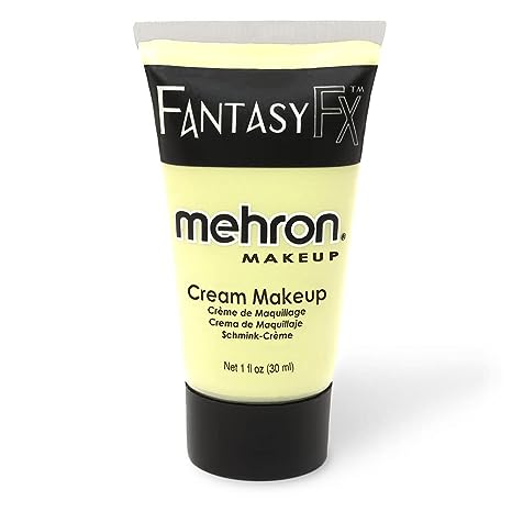 Mehron Makeup Fantasy FX Cream Makeup | Water Based Halloween Makeup | Glow In the Dark Face Paint & Body Paint For Adults 1 fl oz (30ml) (GLOW IN THE DARK)