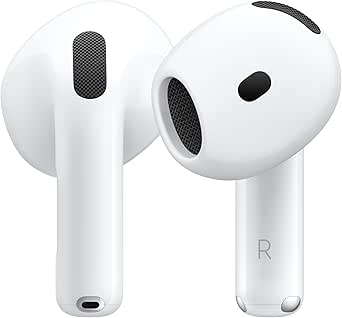 Apple AirPods 4 cancelación Activa de Ruido, Auriculares inalámbricos, Bluetooth, Audio adaptativo, Modo de Sonido Ambiente, Audio Espacial Personalizado, Estuche de Carga USB-C y Carga inalámbrica