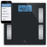 Weight Gurus Digital Body Fat Scale with Large Backlit LCD and Smartphone Tracking black