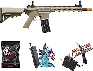 Lancer Tactical Gen 2 Hellion MLOK 10" Piactinny Polymer Airsoft M4 AEG- Full/Semi-Auto Airsoft Gun (Battery and Charger Included)