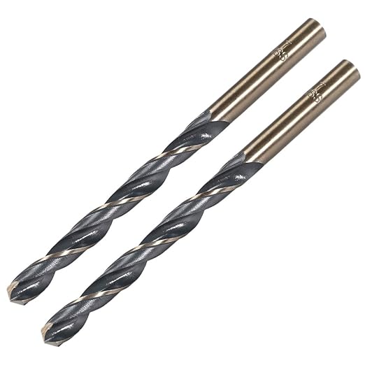 uxcell Straight Shank Twist Drill Bits 7mm High Speed Steel 4341 with 7mm Shank 2 Pcs for Stainless Steel Alloy Metal Plastic Wood