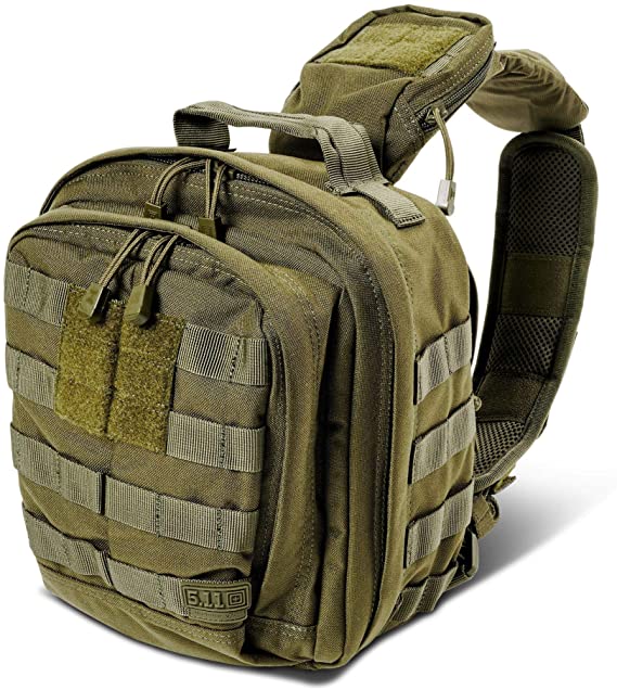 5.11 Tactical Rush Moab 6 Sling Pack Messenger Bag, Water-Resistant, Customizable Sling Bag, Style 56963