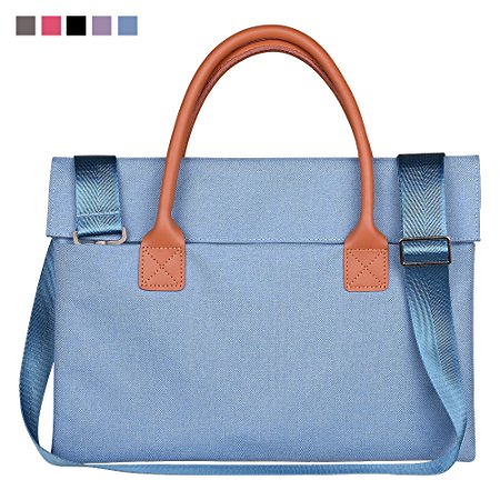 Qishare Multifuncional Universal Fashion Durable Oxford Fabric Portable Handbag, Briefcase, Shoulder Bags, With Removable Shoulder Strap For ALL 13.3-14inch Laptop,Macbook,Notebook(13.3-14inch,Blue)