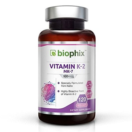 Biophix MK-7 Vitamin K2 - 300 mcg 120 Vcaps