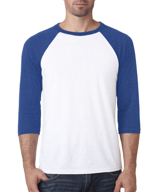 Bella   Canvas Adult 3/4 Sleeve Blended Baseball Tee