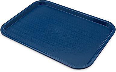 Carlisle CT121614 Café Standard Cafeteria / Fast Food Tray, 12" x 16", Blue