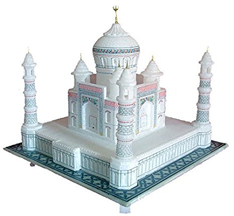 StonKraft 9" Marble Indian Souvenir Hamdmade Taj Mahal / Tajmahal Replica Model