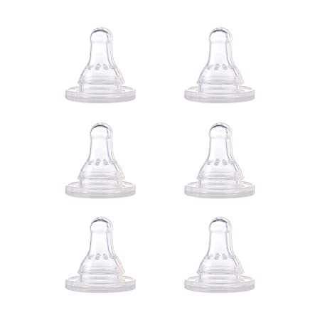 First Essentials by NUK Replacement Bottle Nipples, 6-Pack