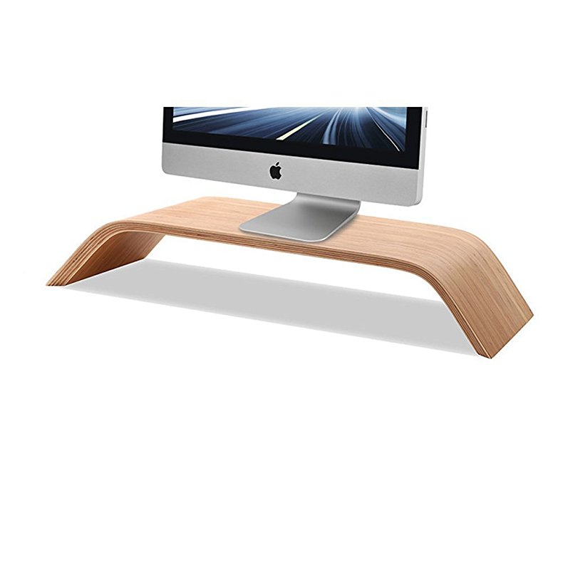OFKP® Wooden Monitor Stand, Riser Stand, Shelf Stand for All iMac & Window PC