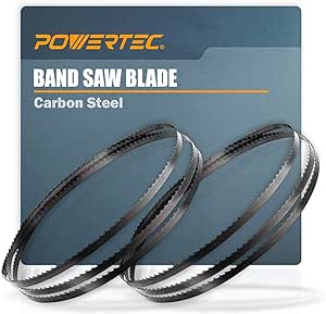 POWERTEC 80 Inch Bandsaw Blades, 1/2" x 3 TPI Band Saw Blades for Sears Craftsman 12" Band Saw for Woodworking, 2 Pack (13195-P2)