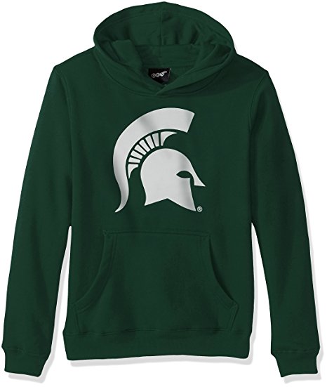 NCAA Michigan State Spartans Boys "Primary Logo" Hoodie, Hunter, Large (14-16)