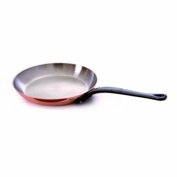 Mauviel Made In France M'Heritage Copper M250C 6504.30 11.8 Inch Round Frying Pan, Cast Iron Handle