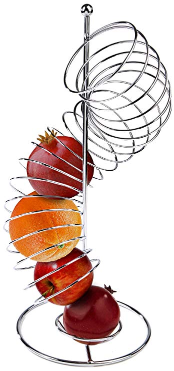 Mind Reader Spiral Fruit Basket, Stainless Steel