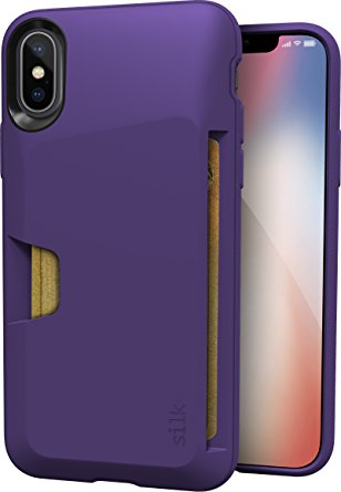 Silk iPhone X Wallet Case - VAULT Protective Credit Card Grip Cover - "Wallet Slayer Vol.1" - Purple Orchid