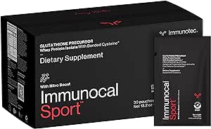 Immunocal Sport™ Whey Protein Isolate – Glutathione Precursor, Fast Absorbing, BCAA Optimal Muscle Recovery   All Day Energy Support | Fat-Free, Sugar-Free, Lactose-Intolerant Friendly | 30 Servings