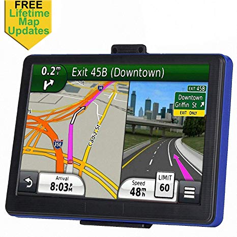 GPS Navigation for Car, 7 inch 8GB Lifetime Map Update Spoken Turn-to-Turn Navigation System for Cars, Vehicle GPS Navigator Lifetime Free Maps