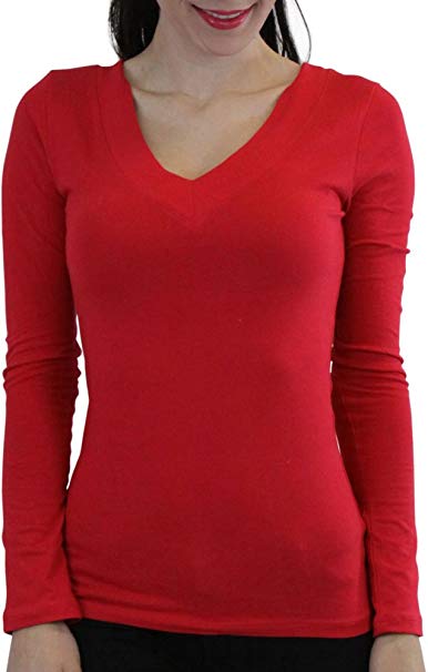 ToBeInStyle Women's Long Sleeve V-Neck T-Shirt