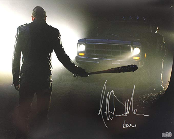 Jeffrey Dean Morgan Autographed/Signed The Walking Dead 16x20 Photo Silhouette with "Negan" Inscription
