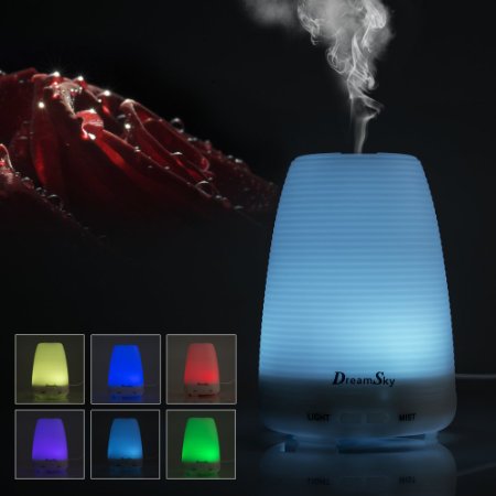 Essential Oil Diffuser , DreamSky Aromatherapy Oil Diffuser Cool Mist Humidifiers With Color Light Changing,Safety Waterless Auto Off,Portable Air Purifiers