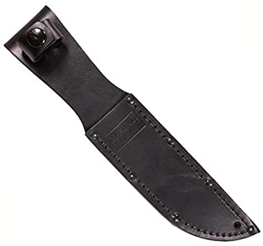 KA-BAR 1256S, Leather Sheath, Black,5-1/4-Inch