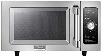 Midea 1025F0A Stainless Steel Countertop Commercial Microwave Oven, 1000W