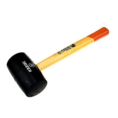 KSEIBI 274285 Deadhead Rubber Mallets Hammer (12oz, Hard Black)