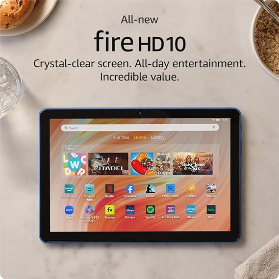 All-new Amazon Fire HD 10 tablet, fast, sharp, affordable - enhanced processor, 10.1" Full HD, under $150, latest model (2023 release), 32 GB, Ocean