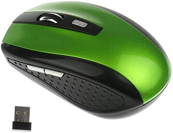 haixclvyE New 2.4G Wireless Mouse 6D 7500 Mouse Wireless Mouse for Laptop Silent Cordless USB Mouse Wireless Optical Computer Mouse Green