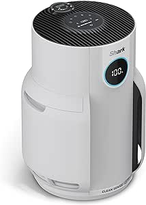 Shark NeverChange5 Air Purifier for Home, Bedroom, Room Coverage 60sqm, 5-Year HEPA Filter Traps 99.97% of Allergens including Dust, Pollen, Pet Dander, Auto Mode, Quiet, LED Display, White HP150UK