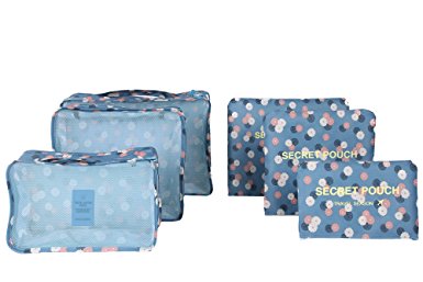 6Pcs Waterproof Travel Storage Bags Clothes Packing Cube Luggage Organizer Pouch