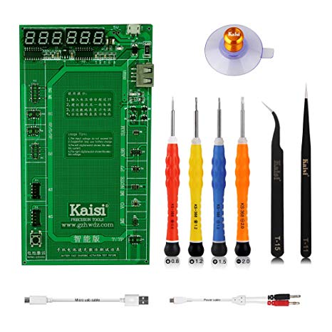 Kaisi Phone Battery Tester Battery Activation Charge Borad Compatible for iPhone 7 7P 6S 6Plus 5S 5, iPad Mini, iPad Air, Huawei, Samsung, Xiaomi, Oppo, VIVO and Almost Android System Smartphones