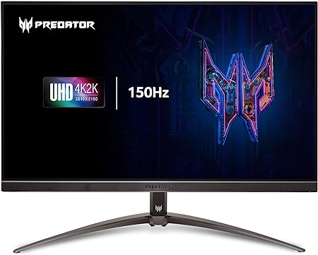 acer Predator XB283K V3bmiiprx 28" 4K UHD 3840 x 2160 Gaming Monitor | AMD FreeSync Premium | Agile-Splendor IPS 400 | 150Hz Refresh Rate | HDR400 | 1ms | Eyesafe 2.0 | Display Port & 2 x HDMI 2.1