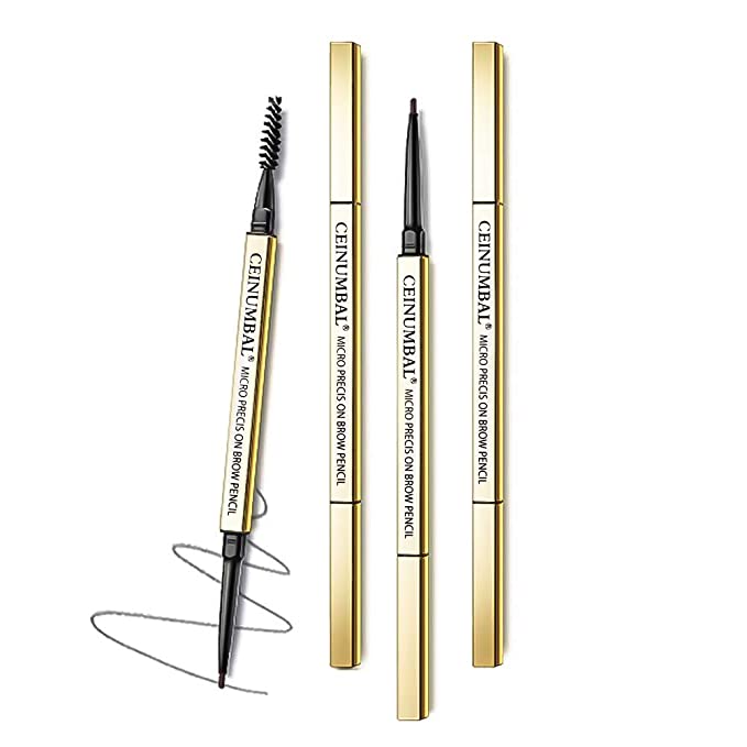 Eyebrow Pencil Brown Eyebrow Makeup - 1 Branch Long-lasting Waterproof and Sweat-proof Mechanical Pencil With Eyebrow Brush Natural Stylist Ultra-fine