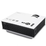 PowerLead Gypo UC40 Projector Mini Portable LCD LED Home Theater Cinema ProjectorBusiness Projector HD 1080P IP IR USB SD HDMIAccessed by Android Apple TV U disk White