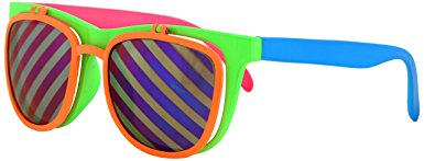 Elope Flip Ups Neon Glasses Adult
