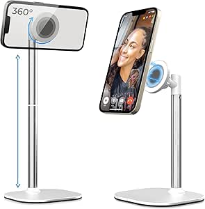 Cooper MagStand - Soporte para iPhone Ajustable para Escritorio Magnético | Soporte Magsafe para iPhone 15 (Pro MAX Plus)/14/13/12, Soporte de Teléfono para Mesa, Soporte de Teléfono Móvil