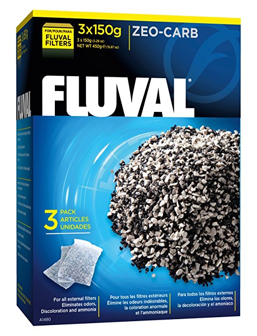 Fluval Zeo-Carb, 150 Gram, 3-Pack Nylon Bags