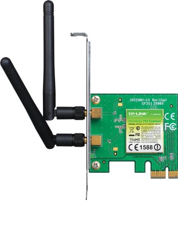 TP-Link TL-WN881ND Wireless N300 PCI Express Adapter, 300 Mbps, Include Low Profile Bracket, WPS Button, 802.1b/g/n, Support 64/128 Bit WEP, WEP, WPA/WPA2