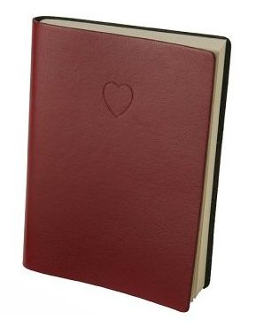 Red Embossed Heart Writing Journal - Lined Pages