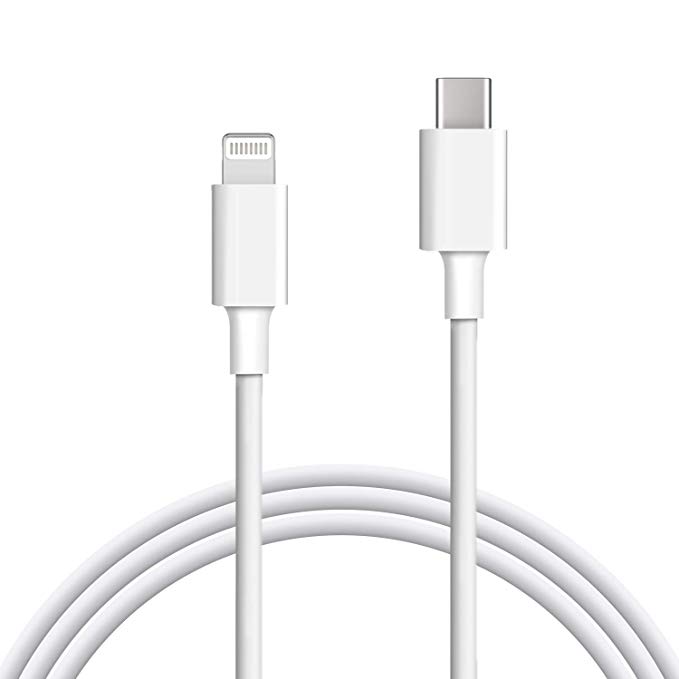 IPhone 11 Charger, USB C to Lightning MFI Certificate iPhone Charger Cable Compatible with iPhone 11/11 Pro/11 Pro Max/X/XS/XR/XS Max, Supports Power Delivery (for Use With Type C Chargers) - White