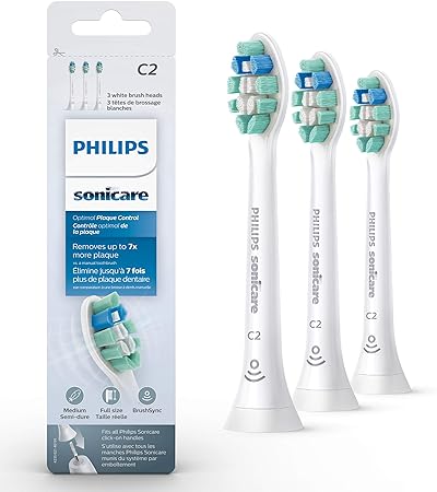 Philips Sonicare Optimal Plaque Control Replacement Brush Heads, White, 3 pack, HX9023/92