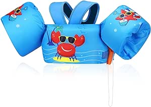 MoKo Swim Arm Band for Kids 20-30-40-50lbs, Toddler Swim Vest Cute Cartoon Swimming Wings Pool Floats Sleeve Children Water Sports Learning Swim Training Equipment